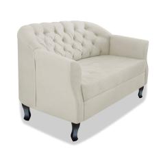 Namoradeira Julia A02 Suede - Doce Sonho Móveis Cor Bege