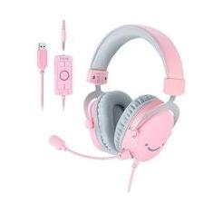 Headset Gamer Fifine H9, Som Surround 7.1, USB, Console e PC, Rosa - H9P