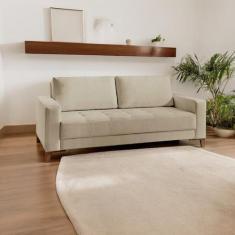 Sofá Living 3 Lugares em Linho Orion - Castellar Móbile