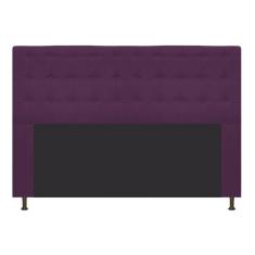 Cabeceira Estofada Dama 140cm Casal Suede Roxo