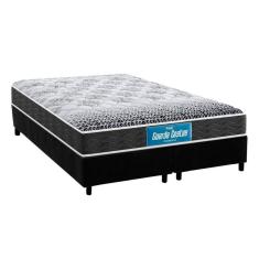 Cama Box King: Colchão Anatômico Probel D28/EP Guarda Costas Prómiddle + Base CRC Suede Black(193x203)