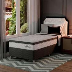 Cama Box Com Colch o Solteiro Sigma Molas Ensacadas (22x88x18