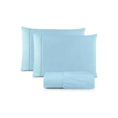 Jogo de Lençol 03 Peças 400 Fios Cama Casal Queen Micro percal Ponto P