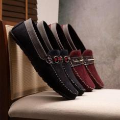 KIT 2 PARES mocassim casual masculino sapatilha slip on conforto - Rot