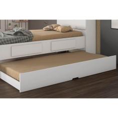 Cama Auxiliar Solteiro Premium ii Branco - Conquista