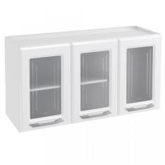 Armário De Cozinha Em Aço Aéreo Triplo Topázio Telasul Branco