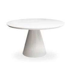 Mesa De Jantar Cone 80 Cm Laqueada Branco