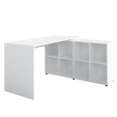 Mesa Para Escritório Extensível Escrivaninha Home Office Nero Branco -