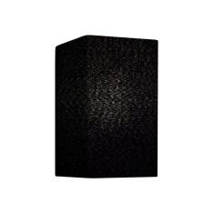 Arandela Retangular Retro Md-2002 Cúpula Em Tecido 25-16x10cm Preto - Bivolt