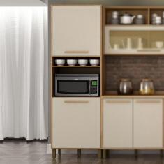 Paneleiro com Nicho 2 Portas Salvador Valdemóveis, Cinamomo/Off White