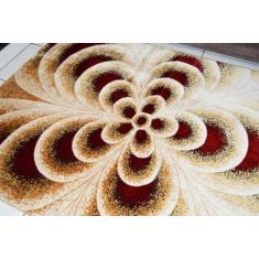 Tapete Lotus Retangular Veludo 98x150 cm Creme