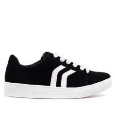 Tênis Feminino Via Marte Nobuck Preto/branco-Feminino