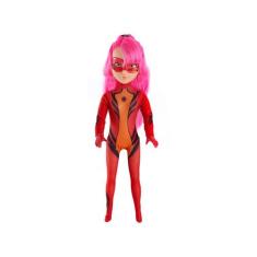 Boneca Ladydragon Miraculous Heroínas Baby Brink 54cm, Vermelho, Mirac