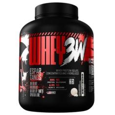 Whey Protein 3W Concentrado Isolado e Hidrolisado 1,8Kg - Top Whey 3w Máximo Desempenho Espartanos-Unissex