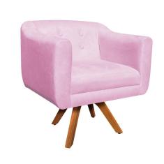 Kit 02 Poltronas Giratória Julia Rosa Bebê