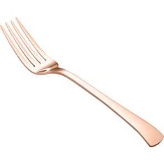CJ 12 GARFOS DE AÇO INOX P/MESA PVD ROSÉ GOLD BERNA