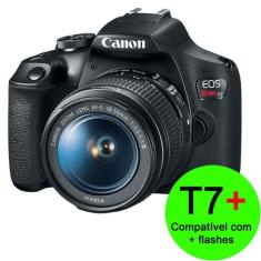 Câmera Canon EOS Rebel T7+ com Lente EF-S 18-55mm II