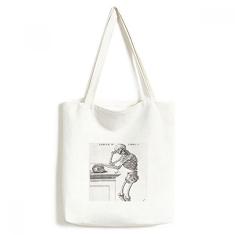 Bolsa de lona com estampa de esqueleto corporal humano, bolsa de compras casual