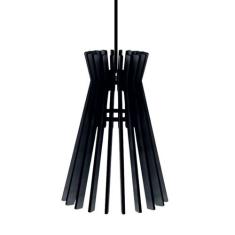 Luminária Teto tipo Pendente HAVANA MDF - Completa - Cor: Preta, Bivol