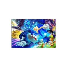 Quebra Cabeça Sonic Com Caixa Personalizado 120 Peças