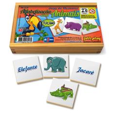 Jogo de Memória Animais 40 Peças Brinquedos Educativos