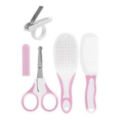 Kit Escova e Pente Infantil Com 4 Itens Rosa Buba  