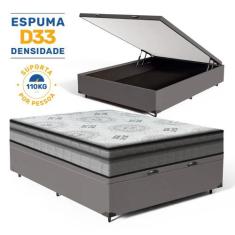 Cama Box Baú com Colchão Espuma D33 Pillow In Anjos Ortosleep Casal 13