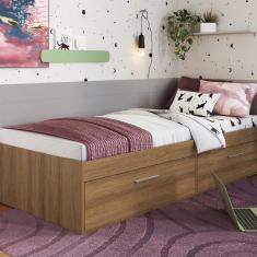 Cama Solteiro Com 2 Portas 80 Tókio Mel