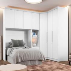 Guarda Roupa Modulado Solteiro Safira 007 em MDF Com 7 Portas e 4 Gave