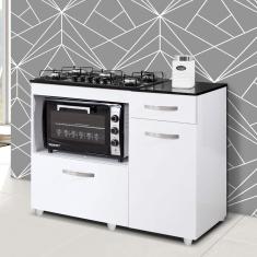 Balcão para Cooktop e Forno 2 Portas 1 Gaveta Clara Yescasa 