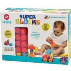 Super Blocks 68 Peças - Calesita