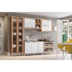 Armário de Cozinha Ditália Aspen 5 Peças Carvalho/Branco A10