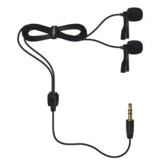 Microfones de Lapela Duplo Comica CVM-D02B Omnidirecional para Câmeras e SmartPhones (6.0m)