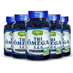 Kit 5 Tri Ômega (Ômega 3, 6 e 9) Unilife 60 cápsulas