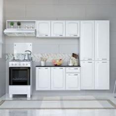 Cozinha Compacta Itatiaia Amanda Plus com 10 Portas, 1 Gaveta e 8 Prateleiras - 245cm de largura