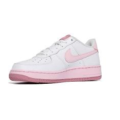 Nike Tênis infantil Air Force 1 (GS), Branco/Espuma Rosa/Rosa Elemental, 6 Big Kid
