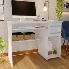 Mesa Para Computador 2 Gavetas 100% Mdf 9665 Branco - Foscari