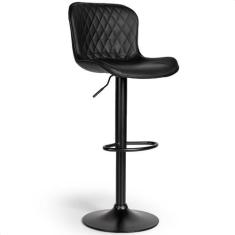 Banqueta Giratória Com Encosto Alta Para Cozinha Bancada Bar prime.off