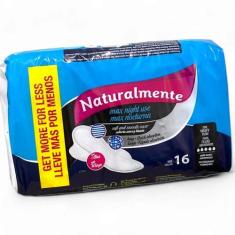 Absorvente Higiênico Noturno C/ Abas C/16 Naturalmente Max