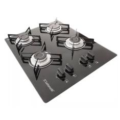 Fogão Cooktop 4 Bocas Preto 4Q Semplice Safanelli FSP404
