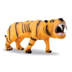 Boneco Tigre Dente De Sabre Em Vinil Real Animals Realista - Bee Toys