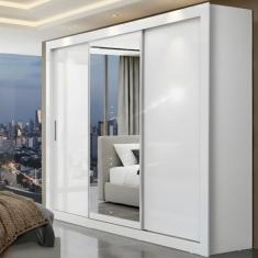 Guarda-Roupa Casal com Espelho 3 Portas 4 Gavetas 185,5cm Viena Yescas