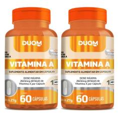 Vitamina A 60cps (1 ao dia) Duom  Kit 2 Frascos