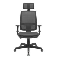 Cadeira Presidente Escritório Giratória Brizza BackSystem Plaxmetal NR