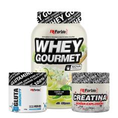 Kit Whey Protein Gourmet Pote + Creatina 300g + Gluta Immunity 150g - FN Forbis-Unissex