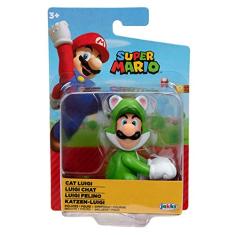 Super Mario - Boneco 2.5 polegadas Colecionável - Luigi Felino