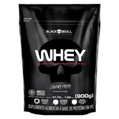 Imagem de 100% Whey Hd Chocolate 900G Refil - Black Skull