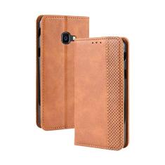 Capa para Samsung Galaxy Xcover 4/G398F, capa flip carteira de couro para Samsung Galaxy Xcover 4/G398F, capa magnética retrô para celular, capa carteira de telefone com compartimentos para cartões