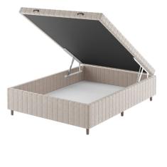 BASE BOX BAU CASAL RAVENA (43X138x188CM) TURKEY CREME- CASA GIULIA