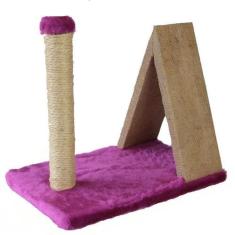 Arranhador Mini Poste Com Triângulo - Roxo - Akara Do Gato